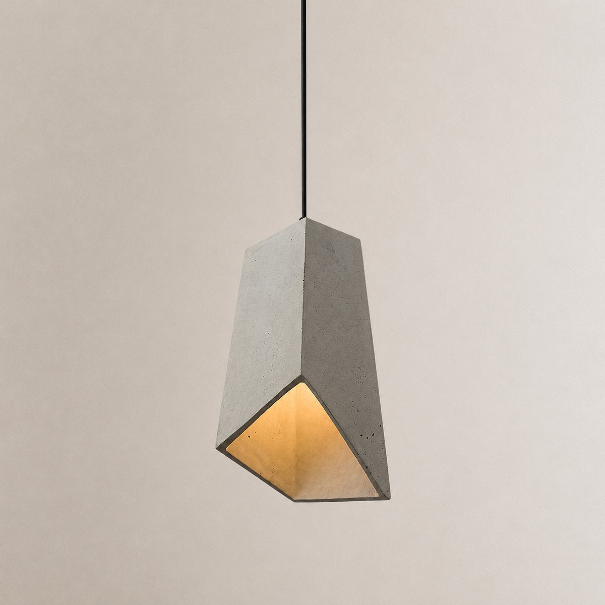 Faceted Concrete Pendant Light