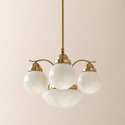 Tricolordeer Globe Glass Multi-Light Chandelier
