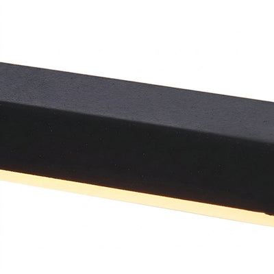 Metal Linear Mirror Wall Lamp, L 15.7~31.5-Inch x H 3.1-Inch, Black, Warm Light for Living Room & Dining Room