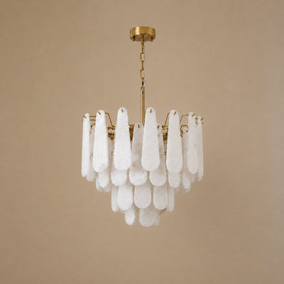 Tricolordeer Alabaster Petal Chandelier
