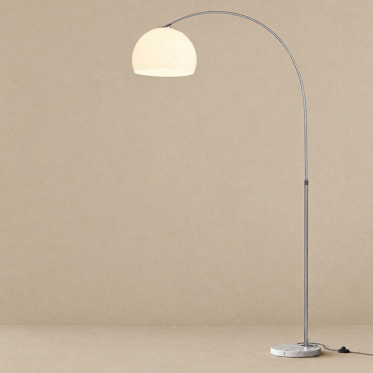 Tricolordeer Curved Marble Floor Lamp