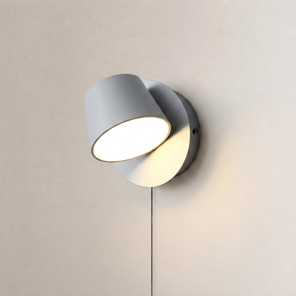 Angle Adjustable Plug-in Wall Lamp, 4.7~15-Inch x H 4.7~3.9-Inch, Black, Warm Light & US Plug for Bedroom & Living Room