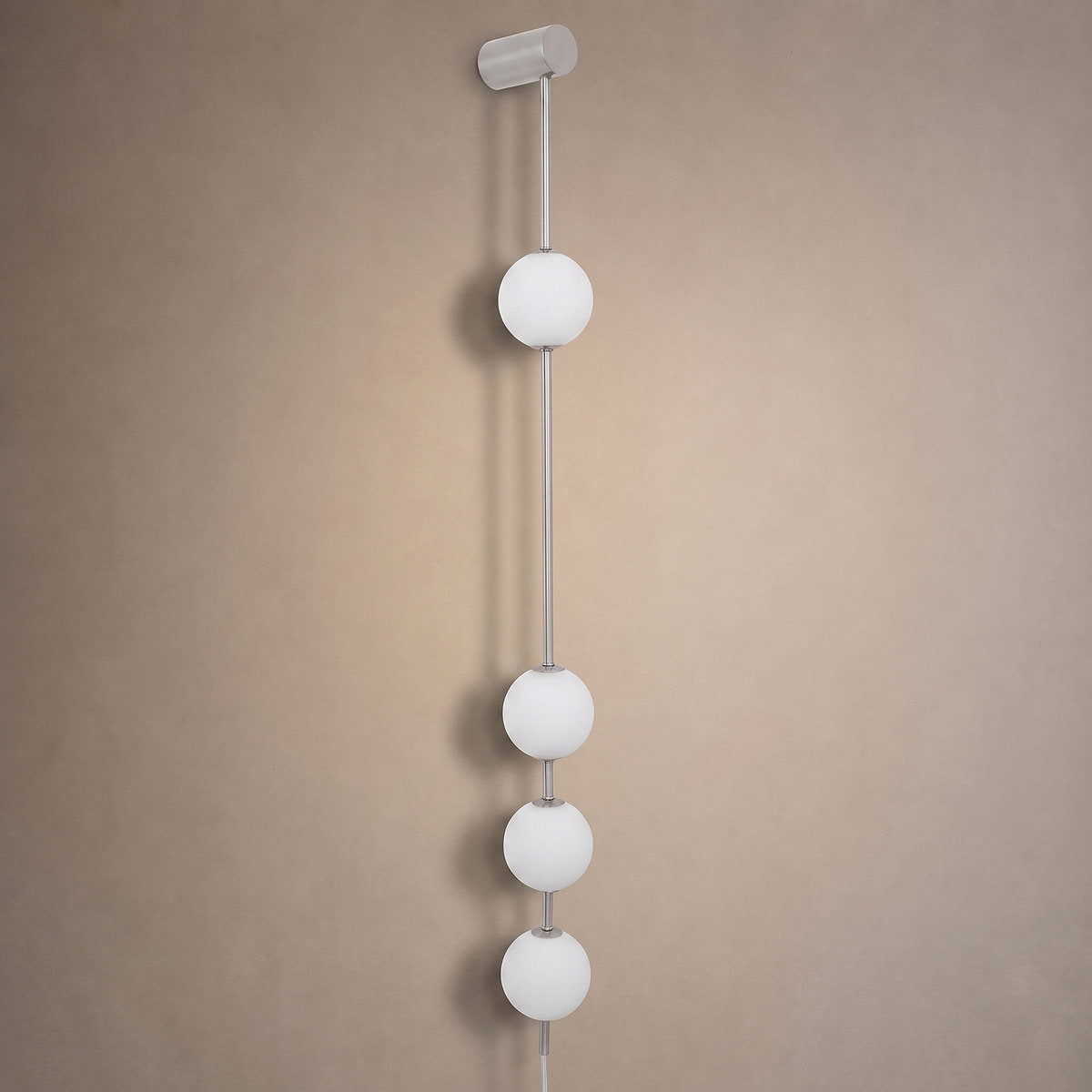 Vertical Balls Wall Lamp, 4.7-Inch x H 40.6~72.8-Inch, Triac Warm Dimming for Living Room & Dining Room