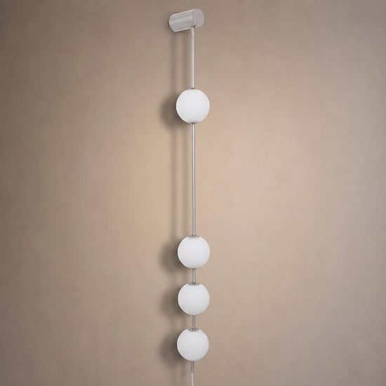Vertical Balls Wall Lamp, 4.7-Inch x H 40.6~72.8-Inch, Triac Warm Dimming for Living Room & Dining Room