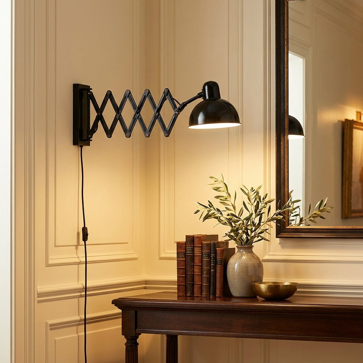 Maxon Adjustable Wall Lamp, L 35-Inch x H 6.5-Inch, White, US Plug for Living Room