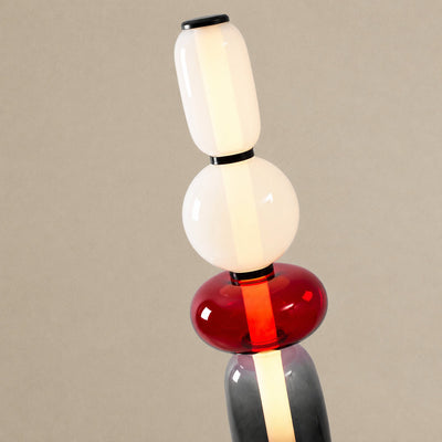 Artisan Hand-Blown Glass Stacked Floor Lamp