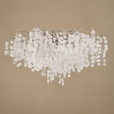 Frosted Glass Disc Branch Ceiling Lamp
