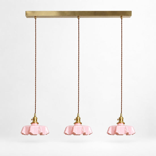 Pleated Glass Pendant Light Collection