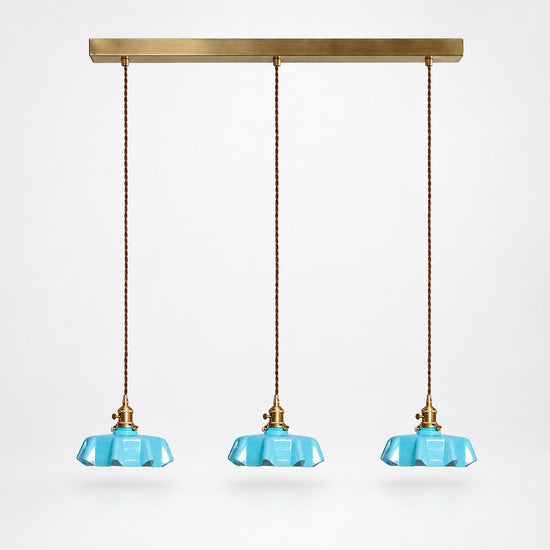Pleated Glass Pendant Light Collection