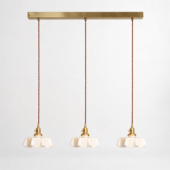 Pleated Glass Pendant Light Collection