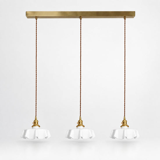 Pleated Glass Pendant Light Collection