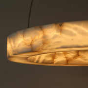 HALO 600 LED ring suspended lamp – Alabaster natural stone