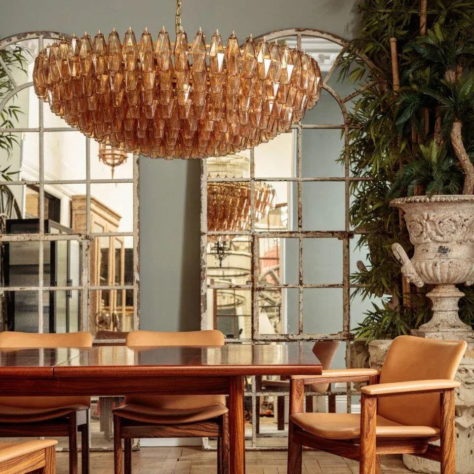 Cyra Tier Glass Large Murano Chandelier
