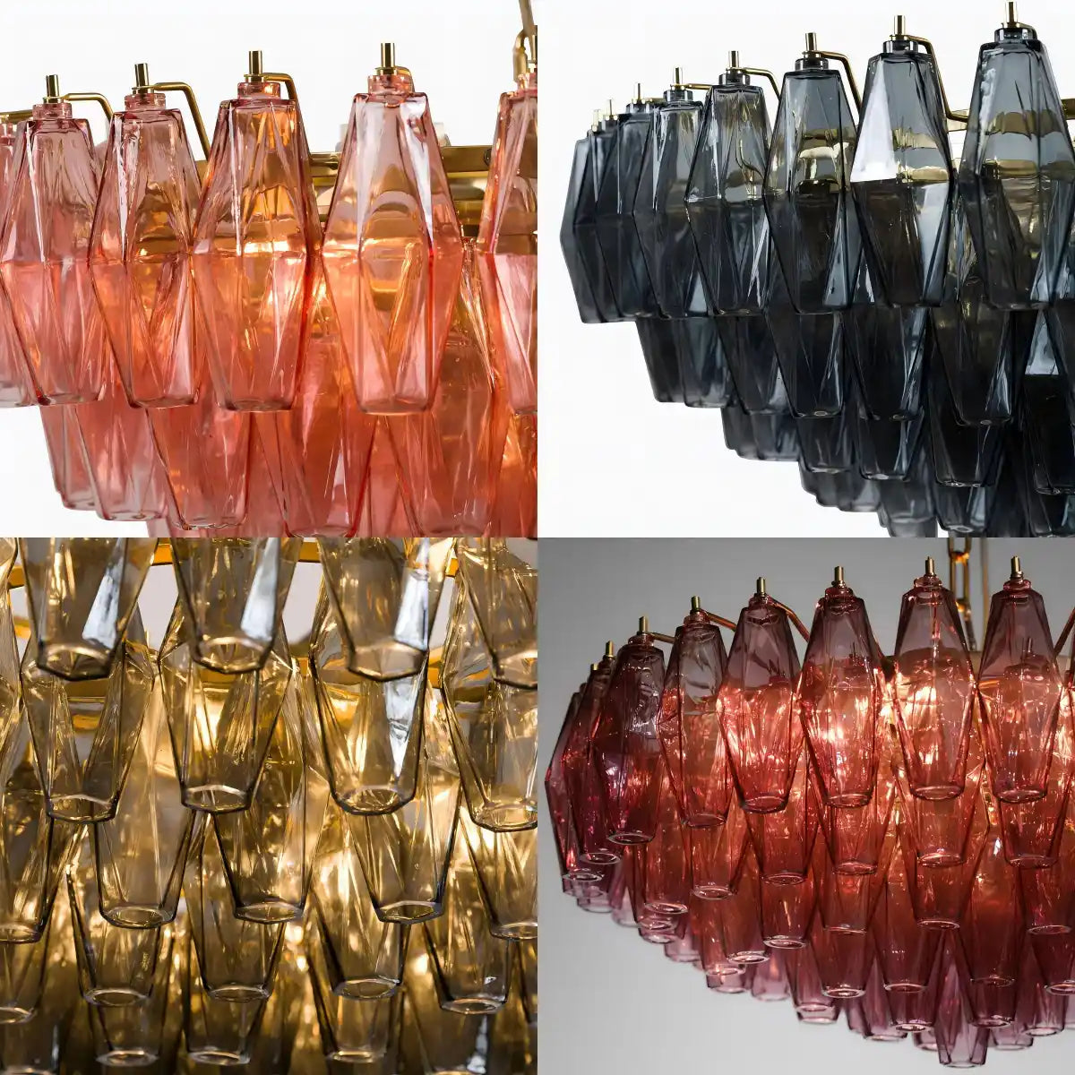 Cyra Hand Blown Tier Glass Large Murano Chandelier