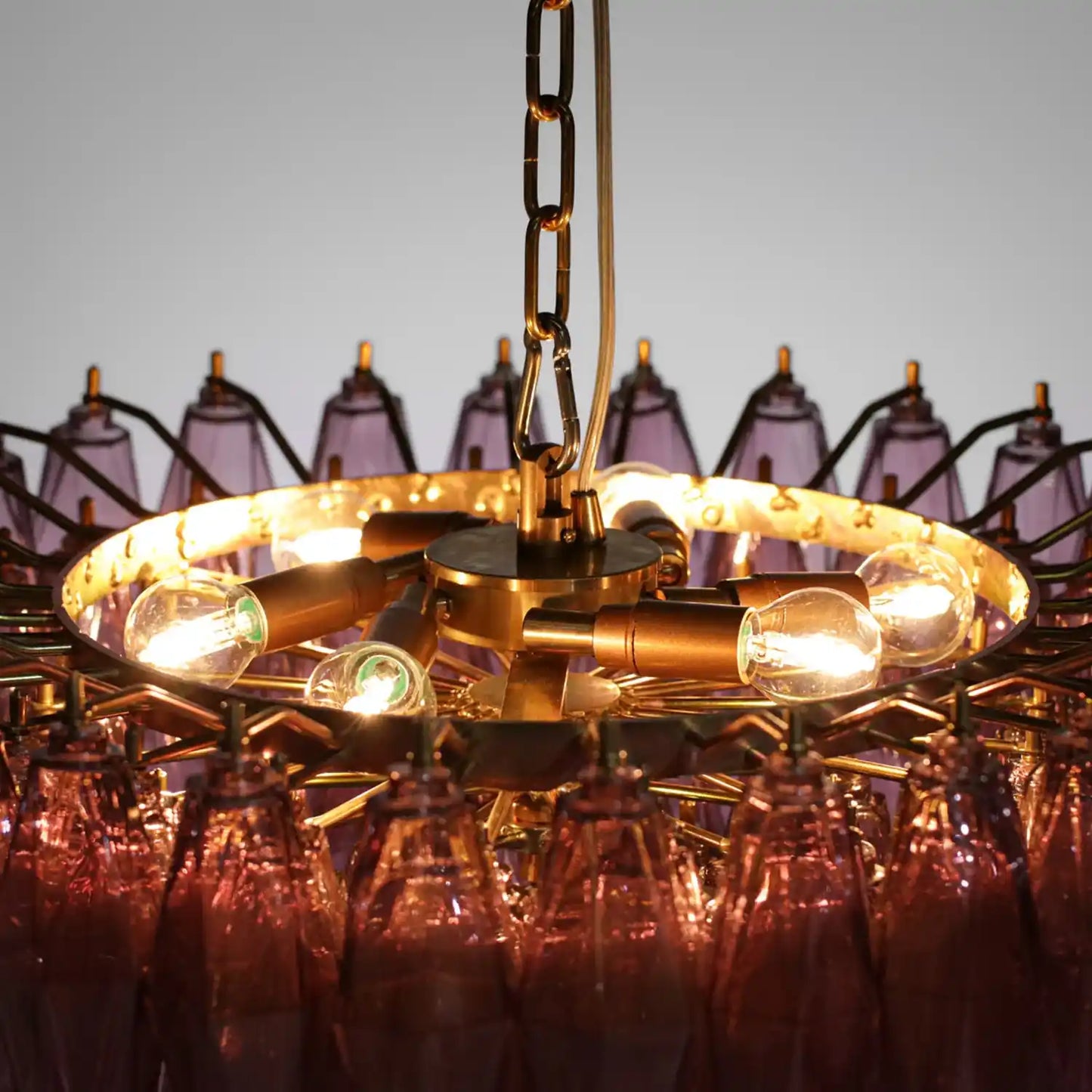 Cyra Hand Blown Tier Glass Large Murano Chandelier
