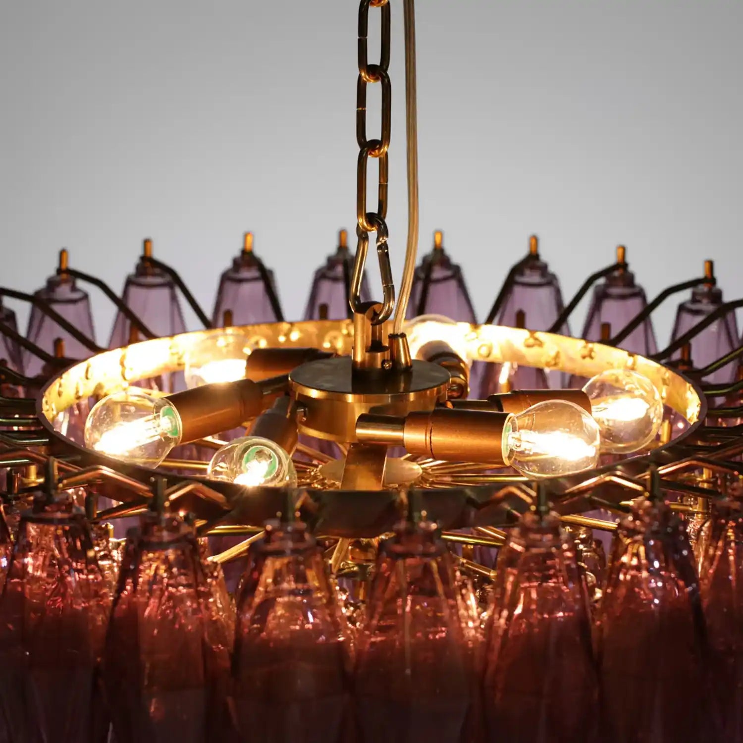 Cyra Hand Blown Tier Glass Large Murano Chandelier