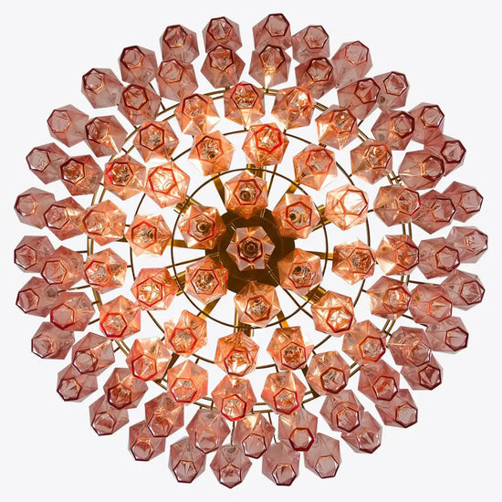 Cyra Hand Blown Tier Glass Large Murano Chandelier