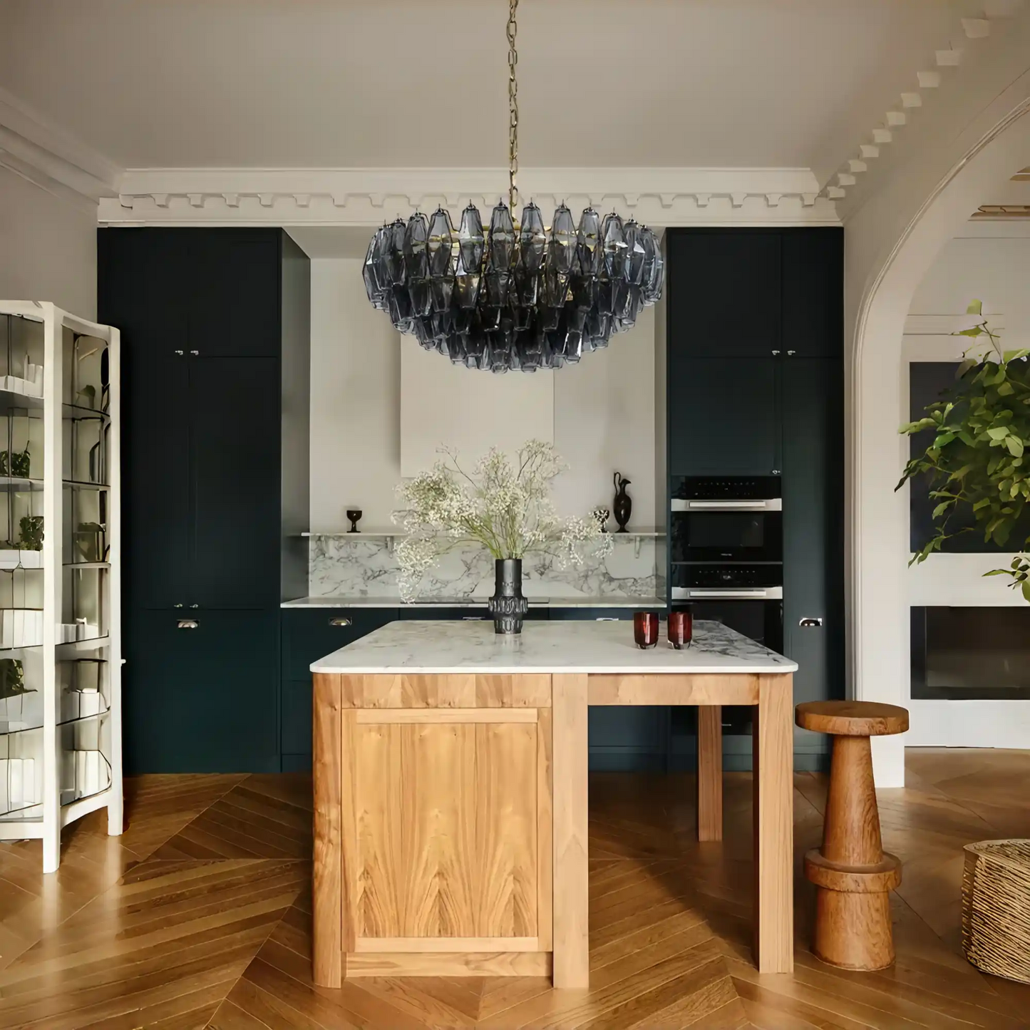 Cyra Hand Blown Tier Glass Large Murano Chandelier