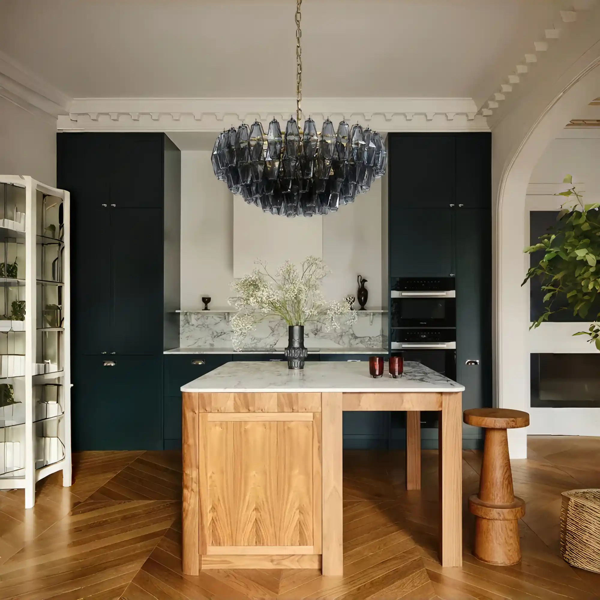 Cyra Hand Blown Tier Glass Large Murano Chandelier