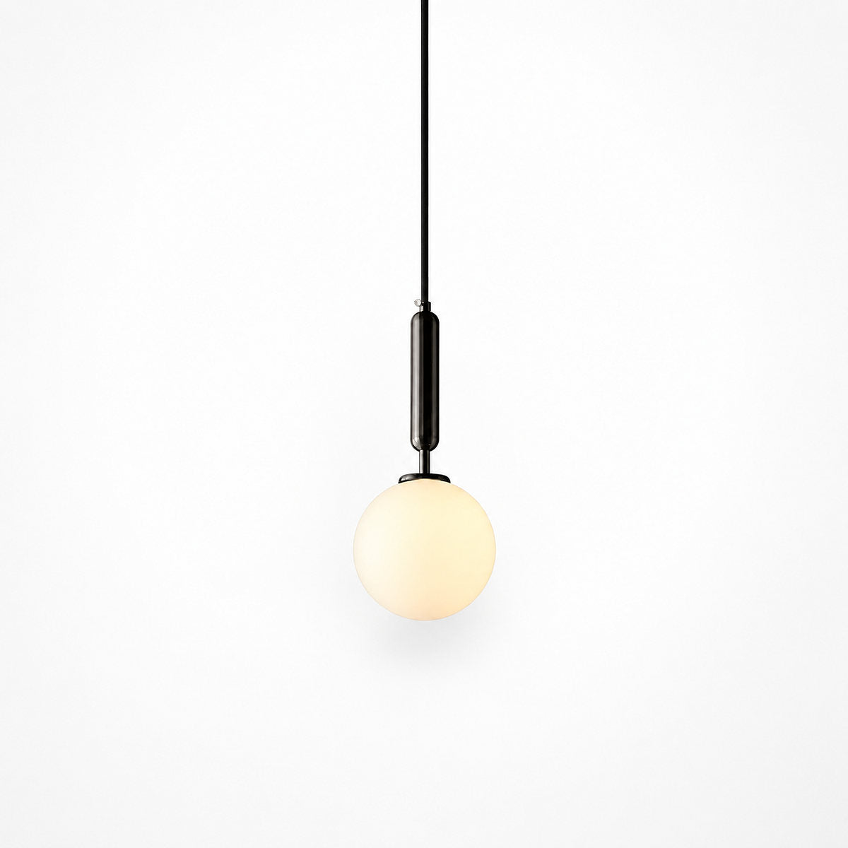 Minimalist Spherical Glass Brass Pendant Light