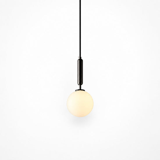 Minimalist Spherical Glass Brass Pendant Light
