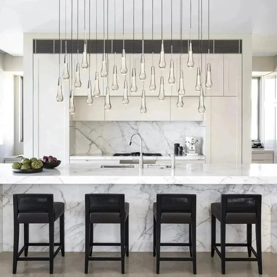 Raindrop Soltaire Linear Chandelier