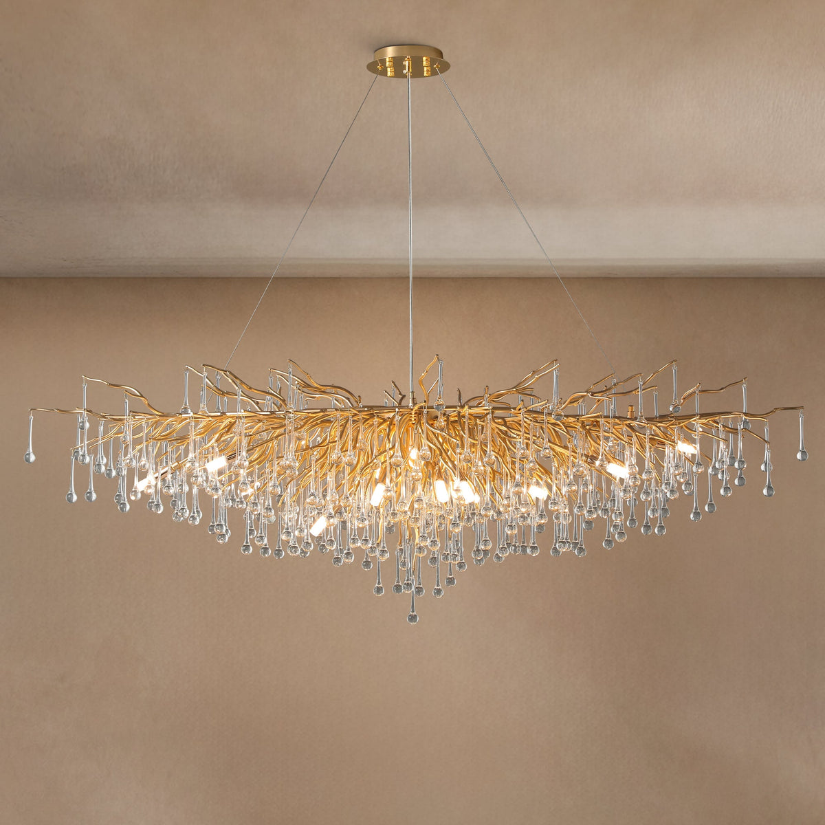 63" Modern Crystal Tree Branch Chandelier with 15 Lights