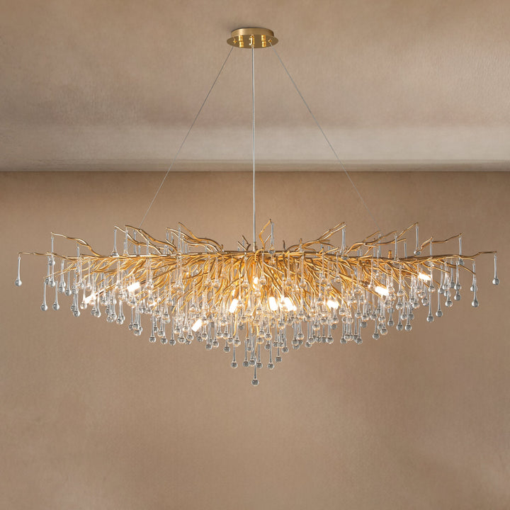 63" Modern Crystal Tree Branch Chandelier with 15 Lights