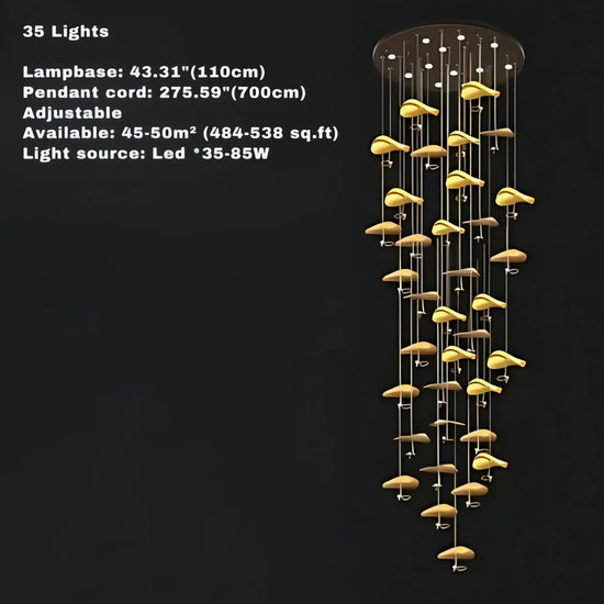 Jenissa Vintage Crystal Staircase Chandelier High Ceiling Luxury Lighting
