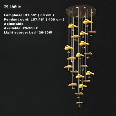 Jenissa Vintage Crystal Staircase Chandelier High Ceiling Luxury Lighting
