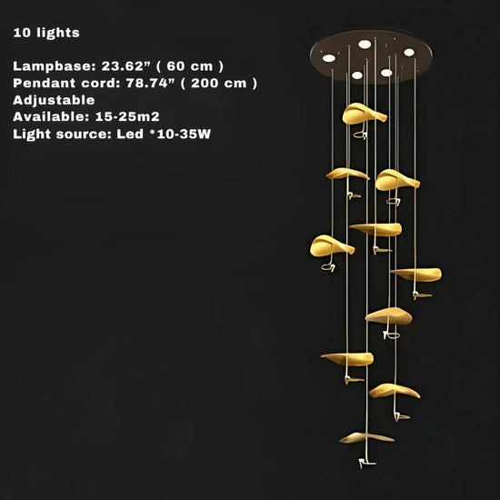 Jenissa Vintage Crystal Staircase Chandelier High Ceiling Luxury Lighting