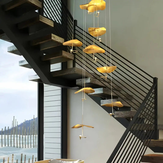 Jenissa Vintage Crystal Staircase Chandelier High Ceiling Luxury Lighting