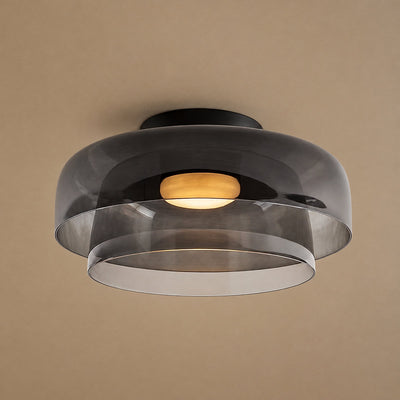 Tricolordeer Layered Tinted Glass Disc Ceiling Light