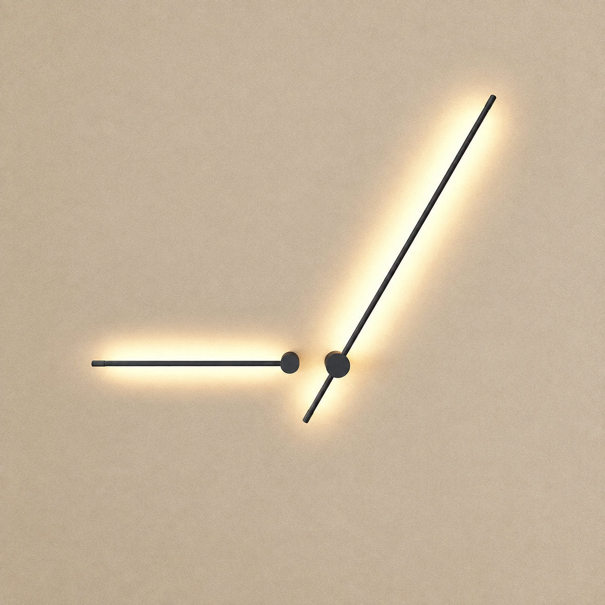 Linear LED Wall Lamp, 2.3-Inch x H 23.6~47.2-Inch, Black, Warm Light for Living Room & Dining Room