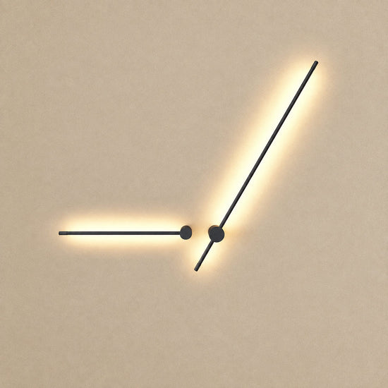 Linear LED Wall Lamp, 2.3-Inch x H 23.6~47.2-Inch, Black, Warm Light for Living Room & Dining Room