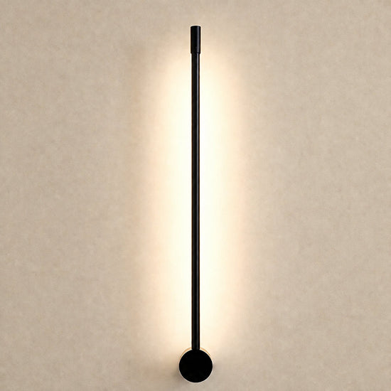 Linear LED Wall Lamp, 2.3-Inch x H 23.6~47.2-Inch, Black, Warm Light for Living Room & Dining Room