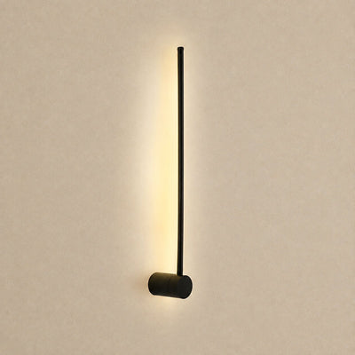 Linear LED Wall Lamp, 2.3-Inch x H 23.6~47.2-Inch, Black, Warm Light for Living Room & Dining Room