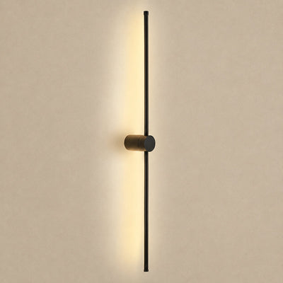 Linear LED Wall Lamp, 2.3-Inch x H 23.6~47.2-Inch, Black, Warm Light for Living Room & Dining Room