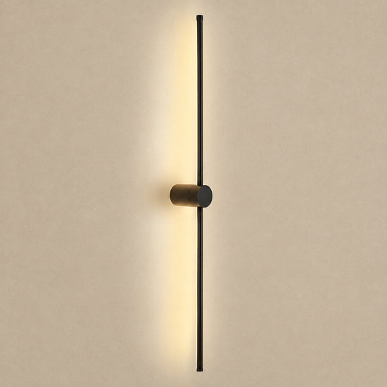 Linear LED Wall Lamp, 2.3-Inch x H 23.6~47.2-Inch, Black, Warm Light for Living Room & Dining Room