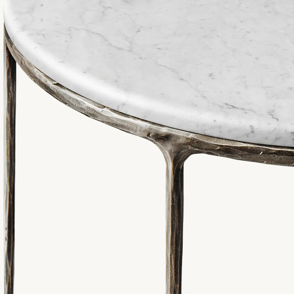 Giacometti Marble Demilune Console Table