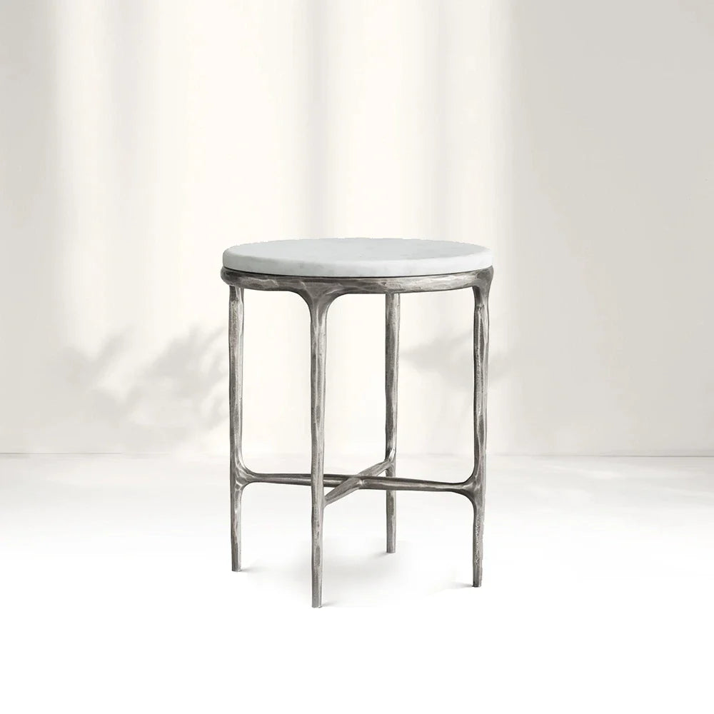 Giacometti Marble Round Side Table