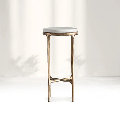 Giacometti Marble Round Side Table