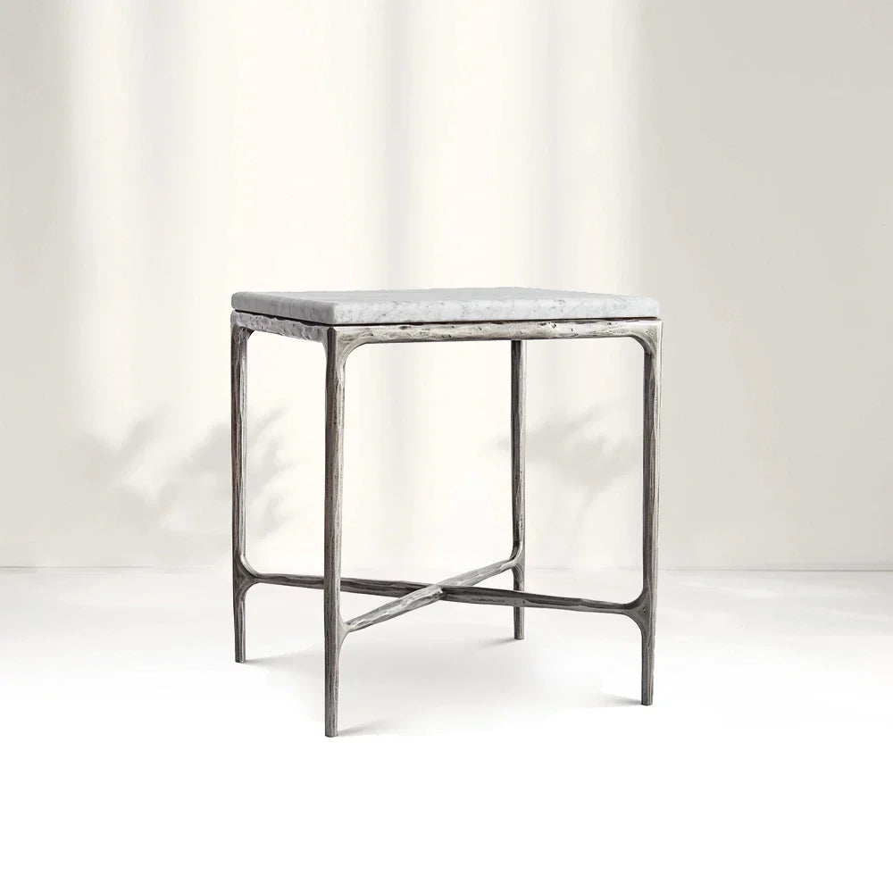 Giacometti Marble Square Side Table