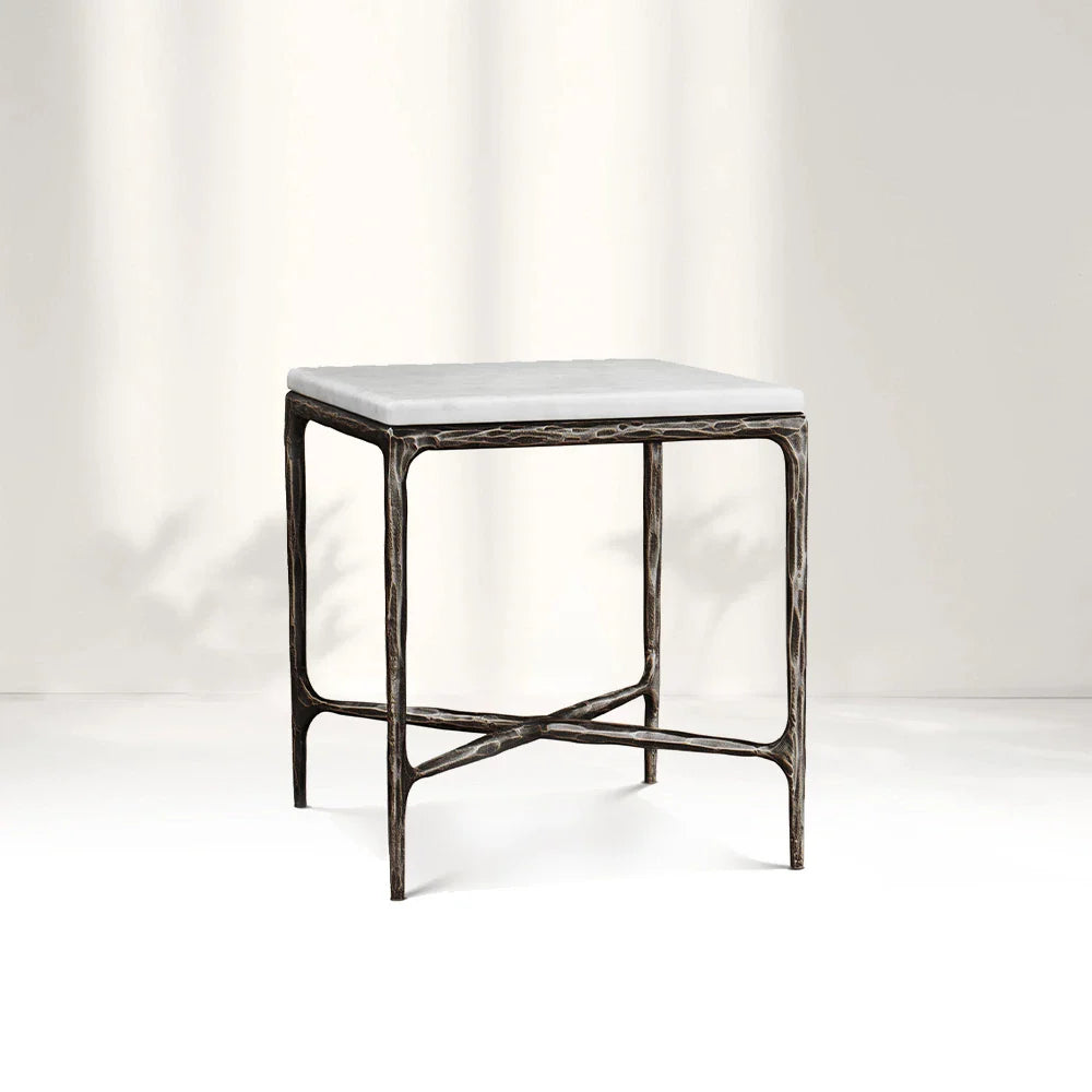 Giacometti Marble Square Side Table