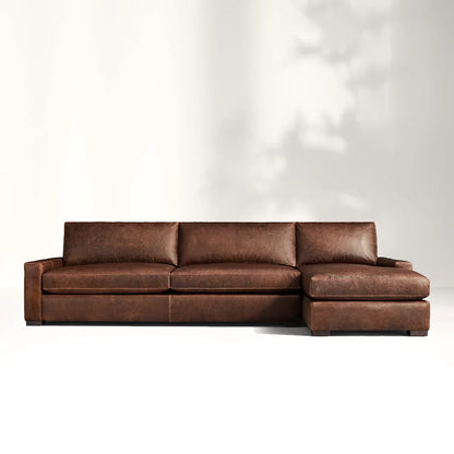 Mavica Leather Modular Sectional Sofa