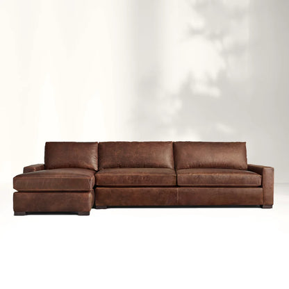 Mavica Leather Modular Sectional Sofa