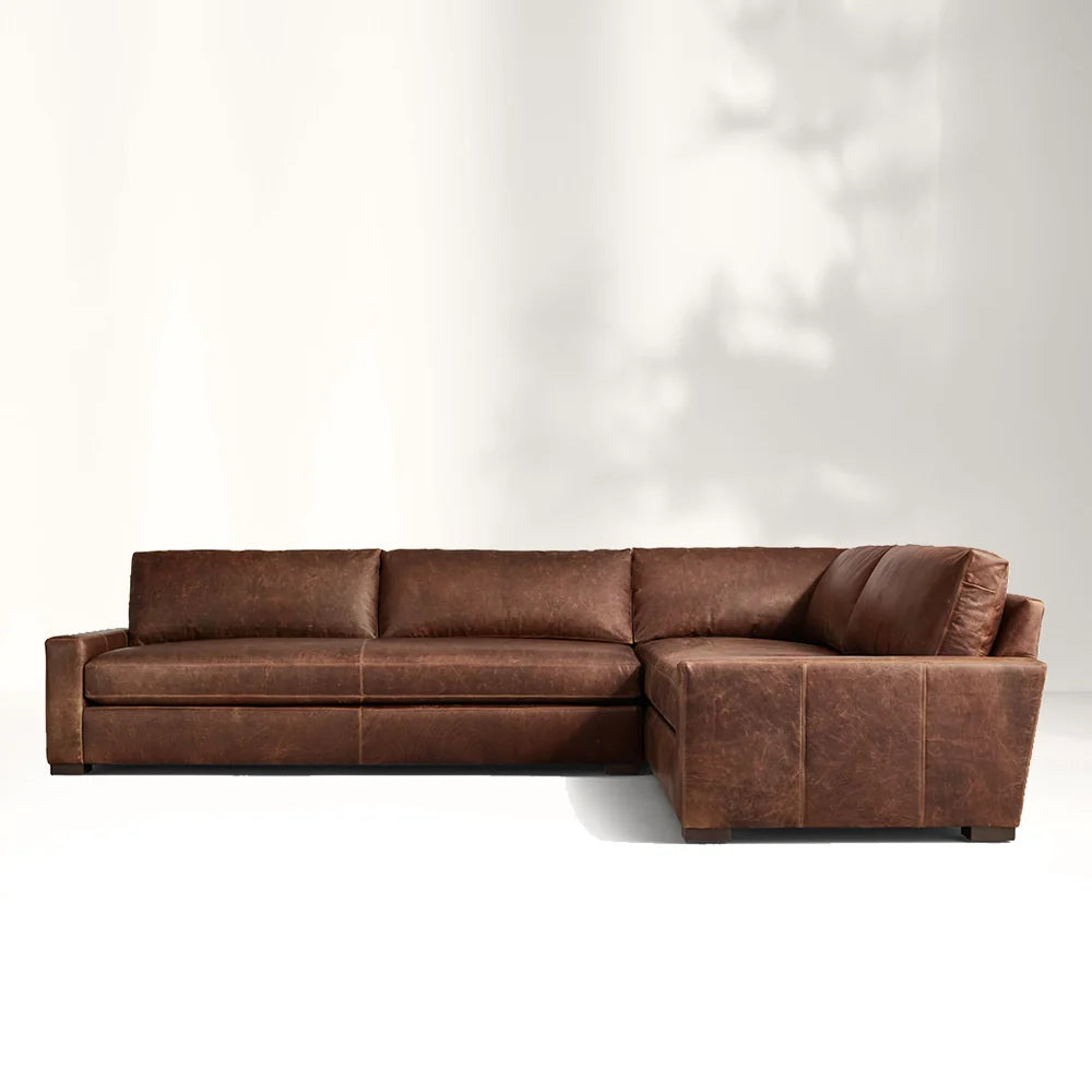 Mavica Leather Modular Sectional Sofa