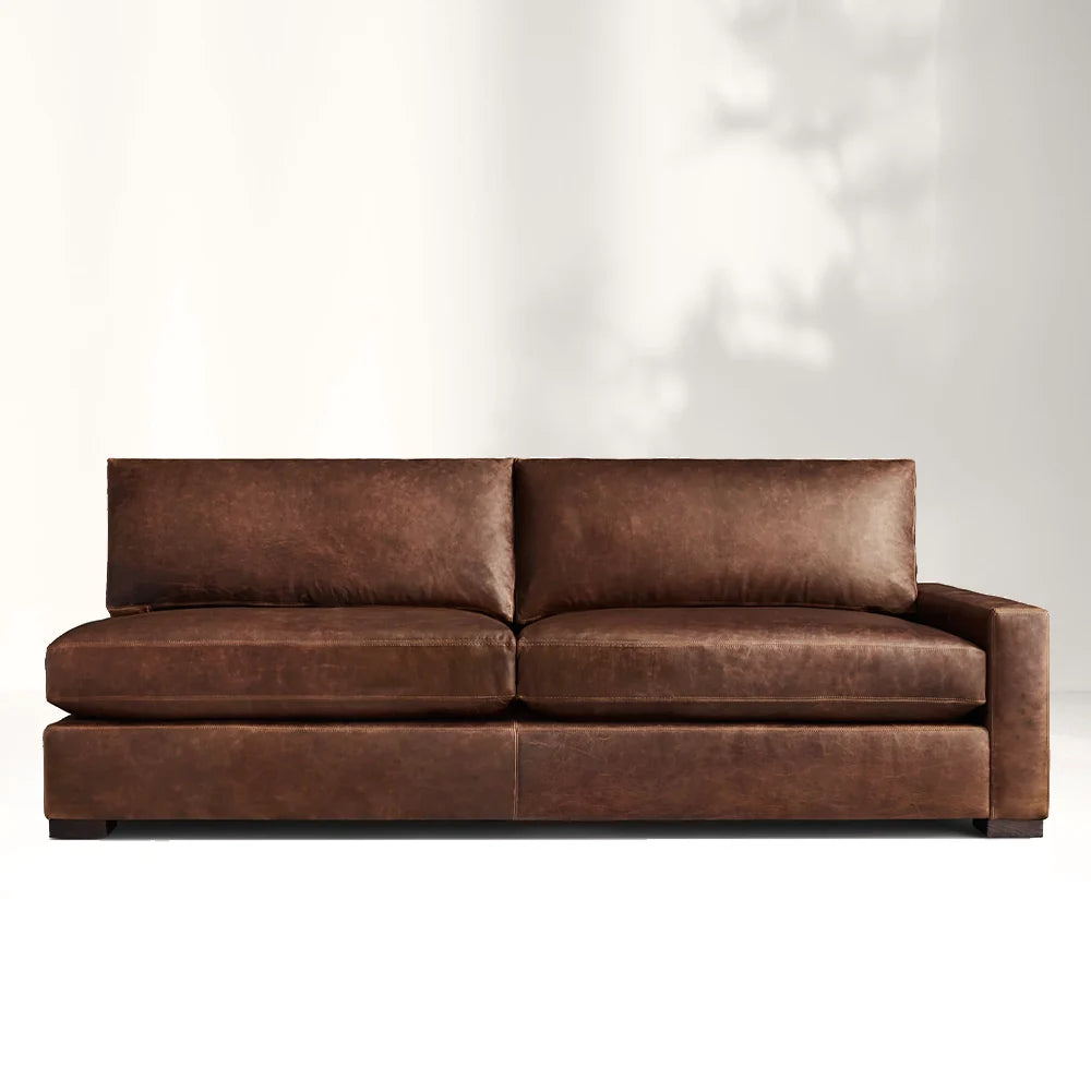 Mavica Leather Modular Sectional Sofa