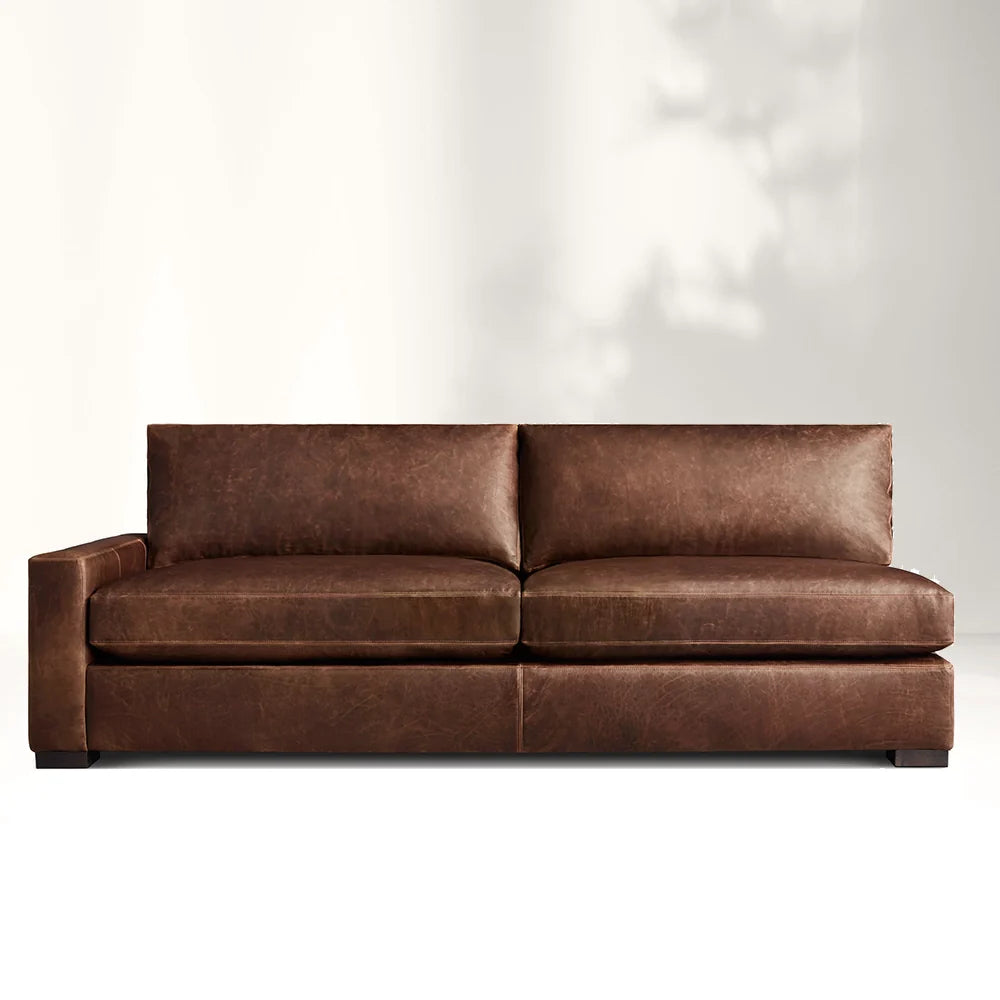 Mavica Leather Modular Sectional Sofa