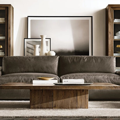 Mavica Leather Modular Sectional Sofa